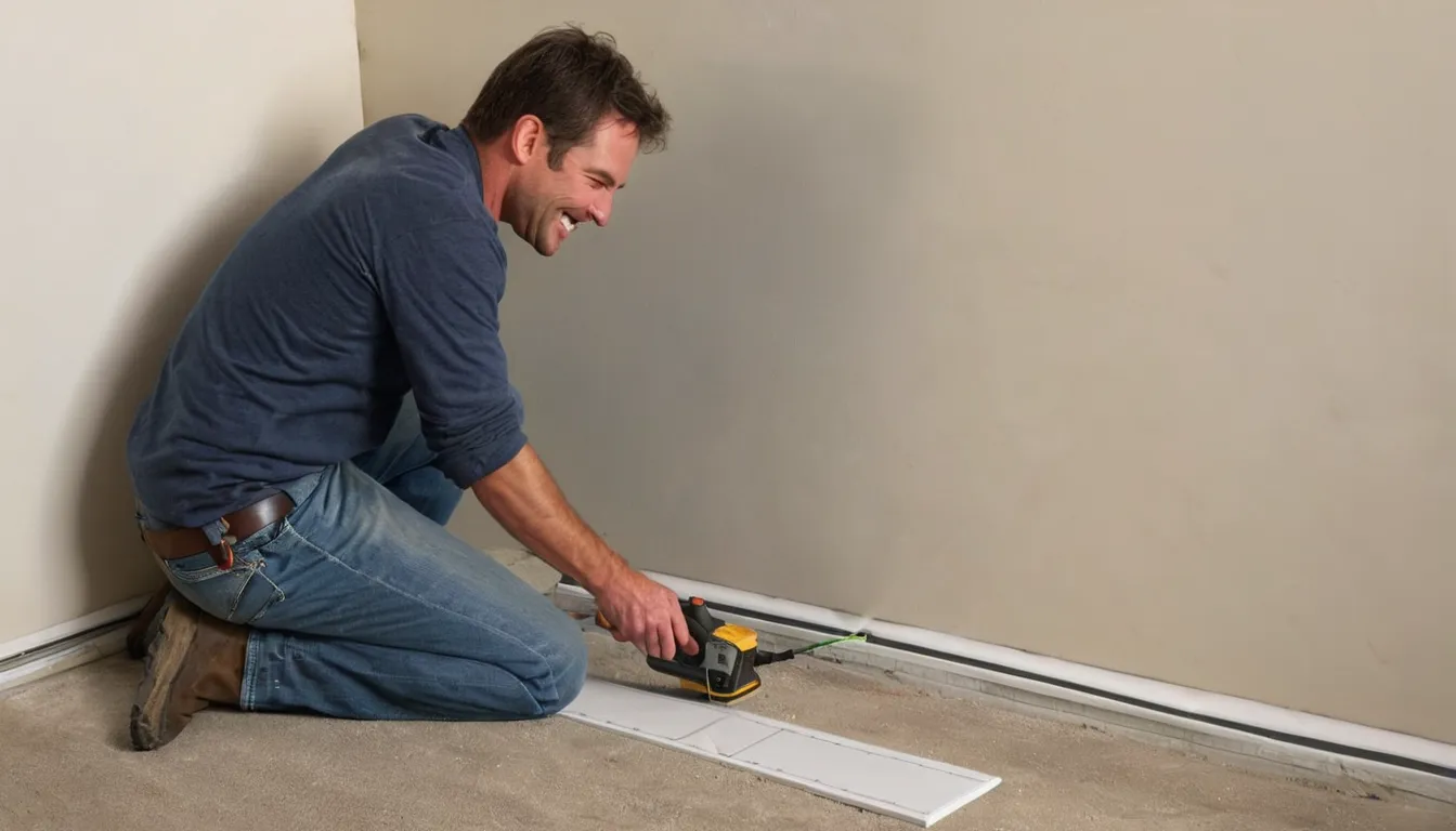 A homeowner checking a basement window for pest entry points