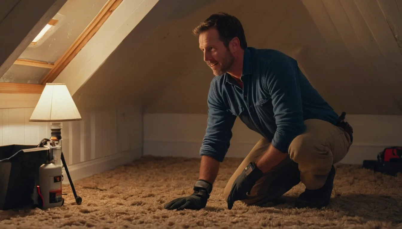 A local provider inspecting an attic for signs of rodents near Manassas